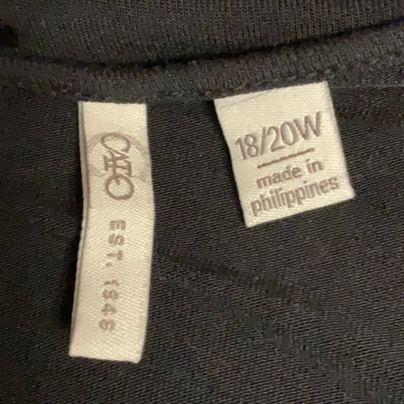 Cato Black Mesh Sleeve Blouse - Picture 9 of 11